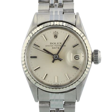 Rolex Oyster Perpetual Lady Date 6517 Silver bar 6Number